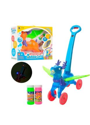 Іграшка каталка олень з підсвіткою бульки на подарунок