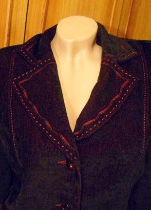 Велюровый теплый жакет kalinna женский пиджак двубортный красно-черный,винтаж в идеале2 фото