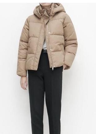 Курточка куртка дутая нюдовая бежевая