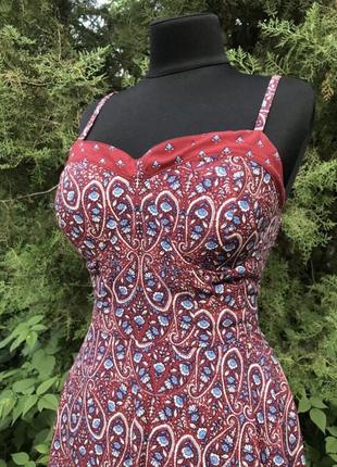 New look плаття квіткове асиметричне з завитушками абстрактний принт натуральне сарафан віскоза4 фото