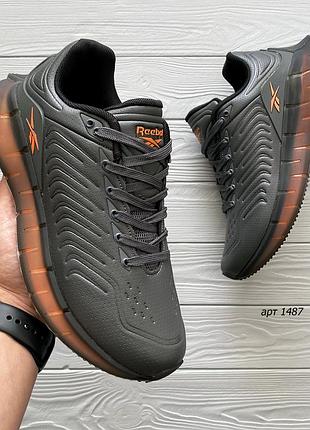 Кросівки reebok zig kinetica grey orange 41 42 43 44 45 46 кроссовки