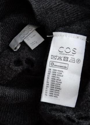 Вовняний светр cos з ажурним візерунком5 фото