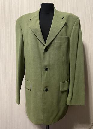 Зелёный хаки пиджак миди пальто унисекс оверсайз1 фото