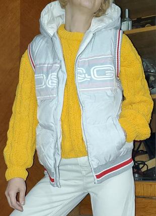 Пуховой жилет dolce&gabbana оригинал голограмма пух