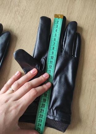 Стильные мужские перчатки из кожзама, германия. размер 7.