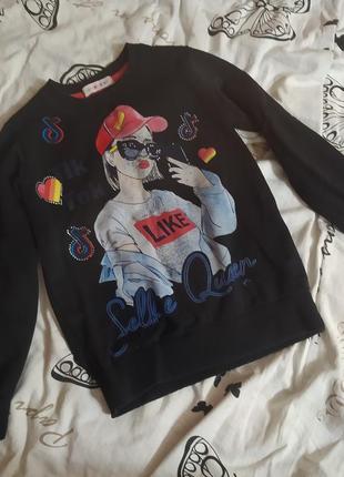 Реглан тик ток like для дівчинки