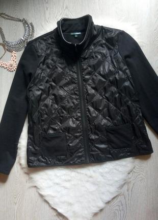 Черная короткая флисовая куртка кофта флиска на молнии батал большой размер стрейч