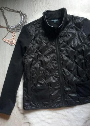 Черная короткая флисовая куртка кофта флиска на молнии батал большой размер стрейч3 фото