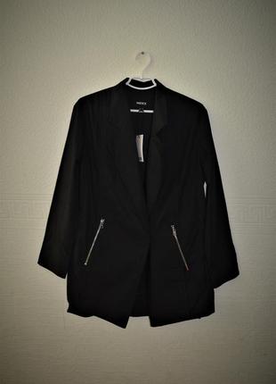 Блейзер mexx оверсайз пальто пиджак плащ черный чорний піджак демисезонный демісезонний6 фото
