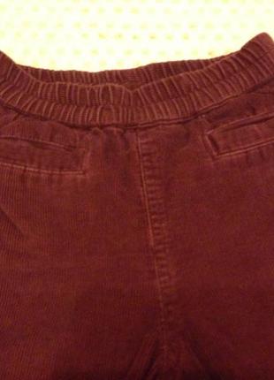 Вельветовые, утепленные штаны h&m 9-12мес.5 фото