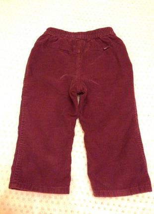 Вельветовые, утепленные штаны h&m 9-12мес.4 фото