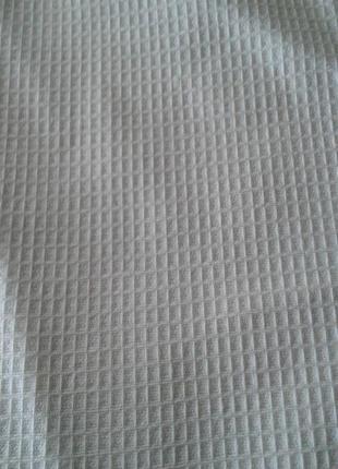 Тканина вафельна білосніжна бавовна заготовки для пошиття рушників вінтаж ссер1 фото