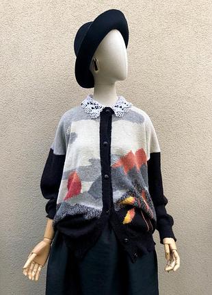 Винтаж,шерсть,альпака,кардиган,кофта,большой размер