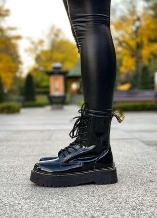 Черевики жіночі dr. martens jadon patent/ботинки женские доктор мартэнс жадон3 фото