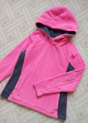 Рожева флісова кофта з капюшоном, худі, фліс, crivit, на дівчинку, розмір 146-152