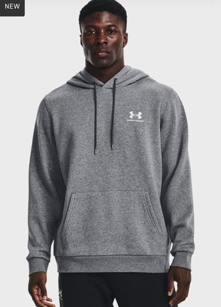 Under armour чоловіче сіре худі ua essential fleece hoodie