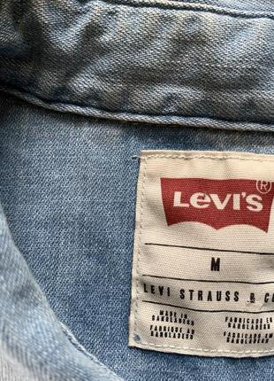 Мужская джинсовая рубашка с коротким рукавом levis7 фото