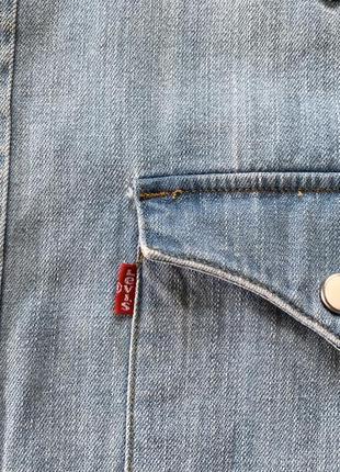 Мужская джинсовая рубашка с коротким рукавом levis6 фото