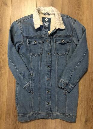 Утеплённая джинсовая курточка