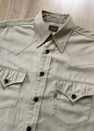 Мужская винтажная износостойкая рубашка с карманами g-star raw3 фото