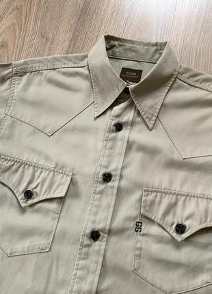 Мужская винтажная износостойкая рубашка с карманами g-star raw4 фото