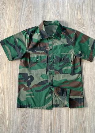 Мужская хлопковая камуфляжная рубашка с коротким рукавом army tex