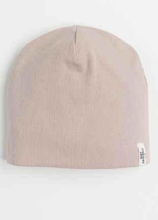 Шапка в рубчик, шапка h&m, двохслойная шапка в рубчик 46-48см