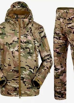 Військовий тактичний теплий soft shell костюм мультикам, є різні костюми