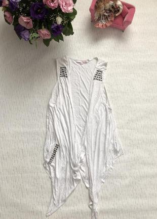 Белая летняя жилетка - накидка tally weijl s-m -l размер