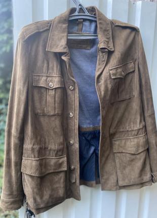 Куртка massimo dutti замш