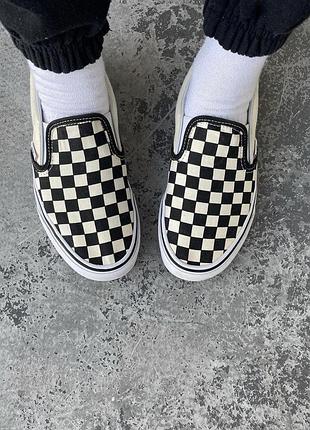 Оригинальные слипоны vans в шашечку