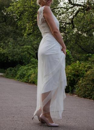 Сукня весільна, плаття святкове, біла сукня, весільна сукня, сукня нареченої , сукня з фатину, ажурна сукня