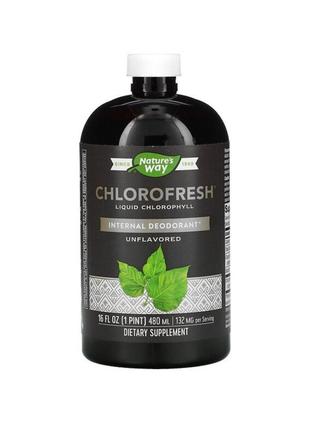 Nature's way chlorofresh, рідкий хлорофіл, з нейтральним смаком, 480 мл