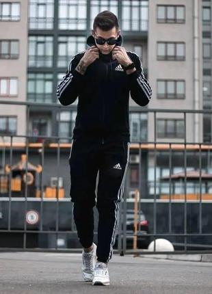 Чоловічий спортивний костюм adidas чорний