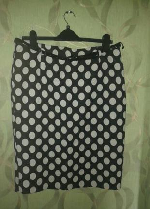 Юбка карандаш, горох