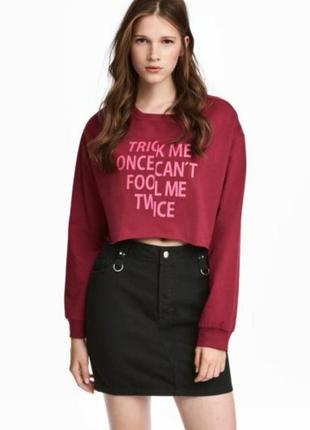 Коттоновый свитер с буквенным принтом h&m