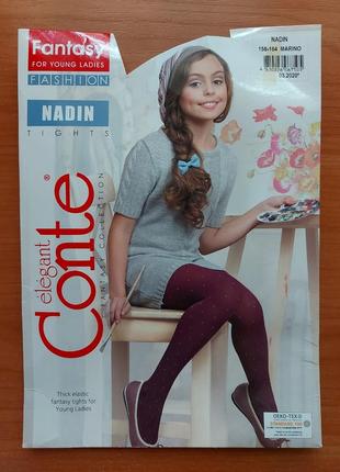 Теплі мікрофіброві колготи conte fantasy nadin 50 ден, р. 158-164