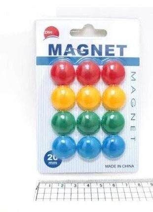 Магниты jo colours 2см, 12шт / блистер1 фото
