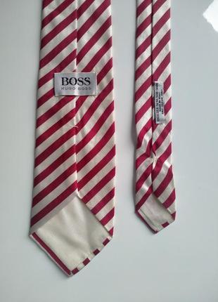 Червоно-біла краватка галстук hugo boss вінтаж2 фото