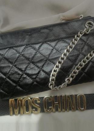 Мини сумочка кожаная moschino💖