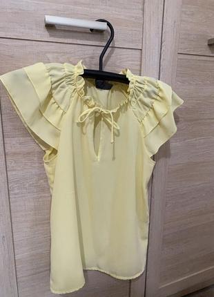 Блузка желтая2 фото