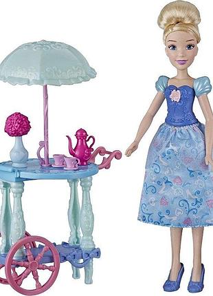 Попелюшка чаювання disney princess cinderella fashion doll with tea cart accessory, оригінал