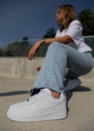 Nike air force 1 white жіночі шкіряні кросівки найк