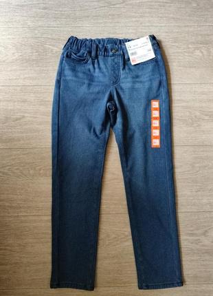 Джинсы, штаны ультра стрейч зауженные, слим, утепленые heattech технология uniqlo, 5-6р.