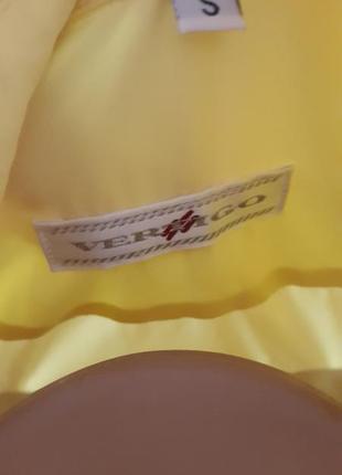 Жовто-лимонна стрейчева блуза-сорочка4 фото