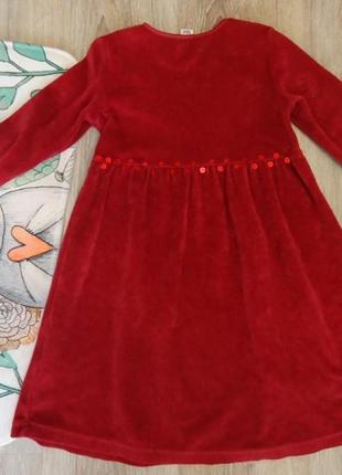 Шикарное  велюровое платье h&m на 4-5 лет2 фото