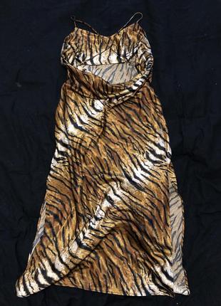 Платье в бельевом стиле topshop тигровое леопард3 фото