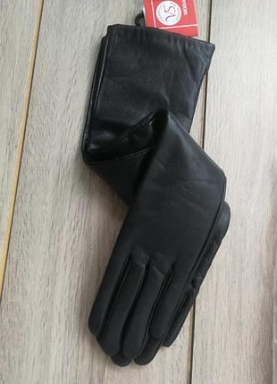 Перчатки кожаные до локтя 6 р.