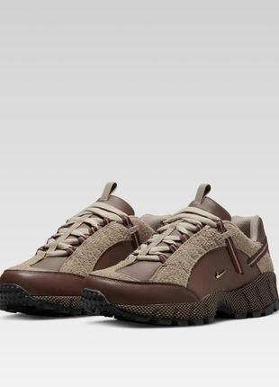 Nike x jacquemus air humara lx ale brown, gold & ale brown оригінал!