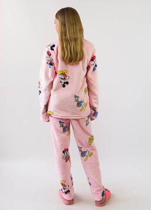 Піжама махрова плюшева для дівчинки, махровая плюшевая пижама для девочки подростка3 фото